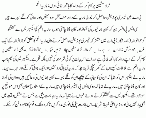 Maria Anum Urdu Artical
