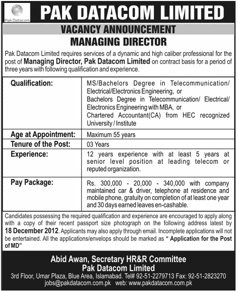 Pak Datacom jobs