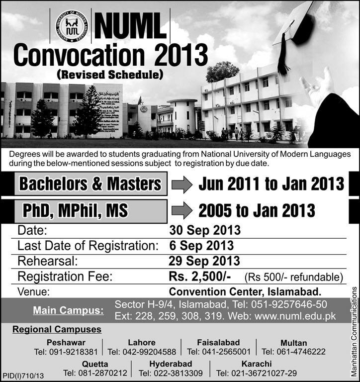 Numl Convocation Revised