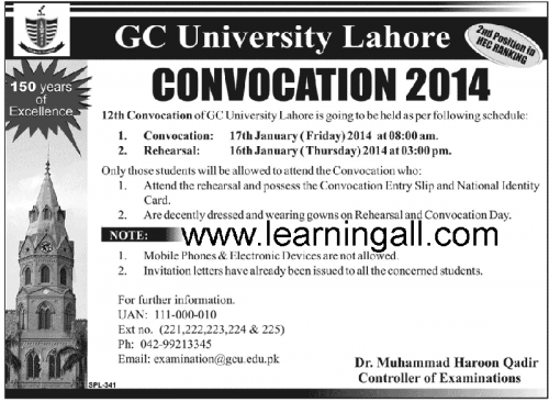 GCU-Lahore-Convocation-2014