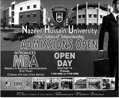 admission Nazeer University
