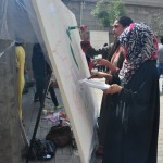 students painting in lahore