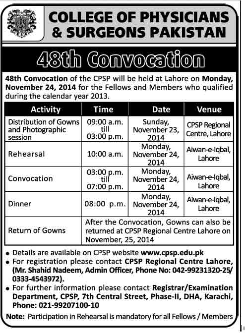 cpsp-48th-convocation-2014