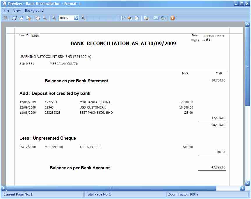 Bank-Reconciliation