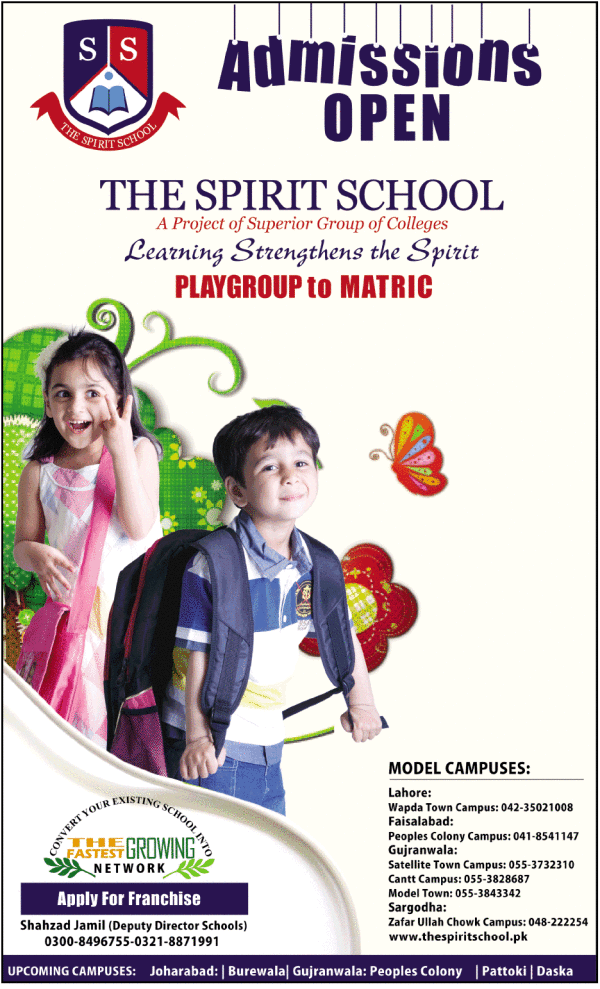 The Spirit School Admissions