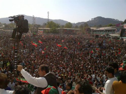 Imran Khan PTi Jalsa in Abbottabad 8Th April-2012