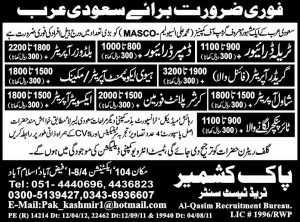 labour jobs for saudi arabia