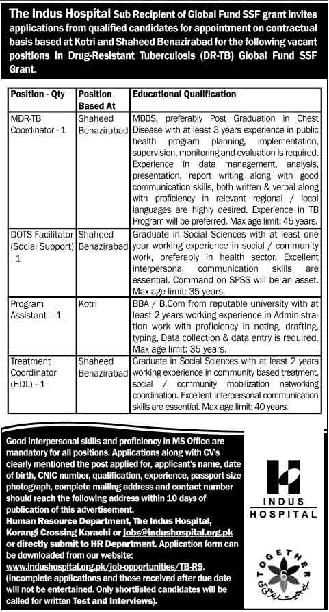 The-Indus-Hospital-Jobs-2014