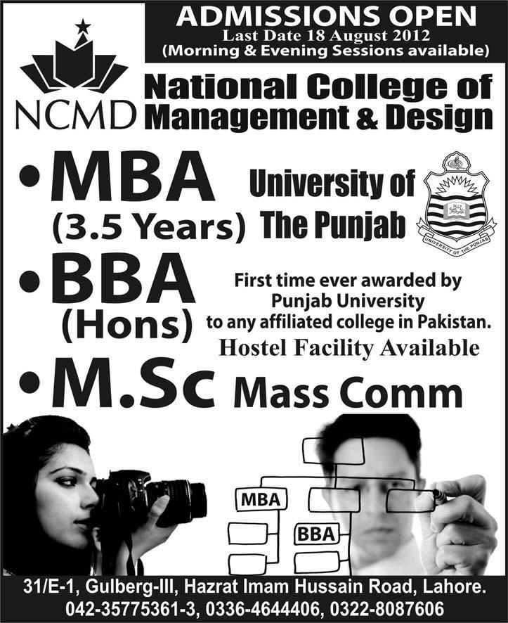 Admissions Open in National College of Management and Design. Admissions Open in National College of Management and Design.