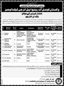 PCRET Jobs, Pakistan Council Renewable Energy Jobs