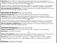 The University of Lahore Jobs in IT & Computer Department