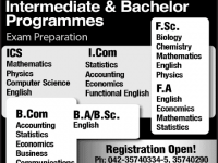 Center Of Excellence Lahore Admissions December 2012