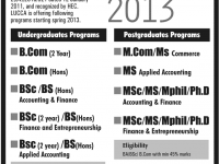 Lahore Leads University LUCCA Admissions 2013