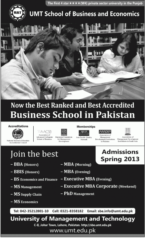 UMT school of business and economics UMT school of business and economics