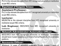 Air University Multan Campus Jobs January 2013