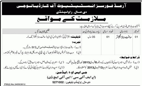 Armed Force Institute of Cardiology Jobs 2013 Armed Force Institute of Cardiology Jobs 2019