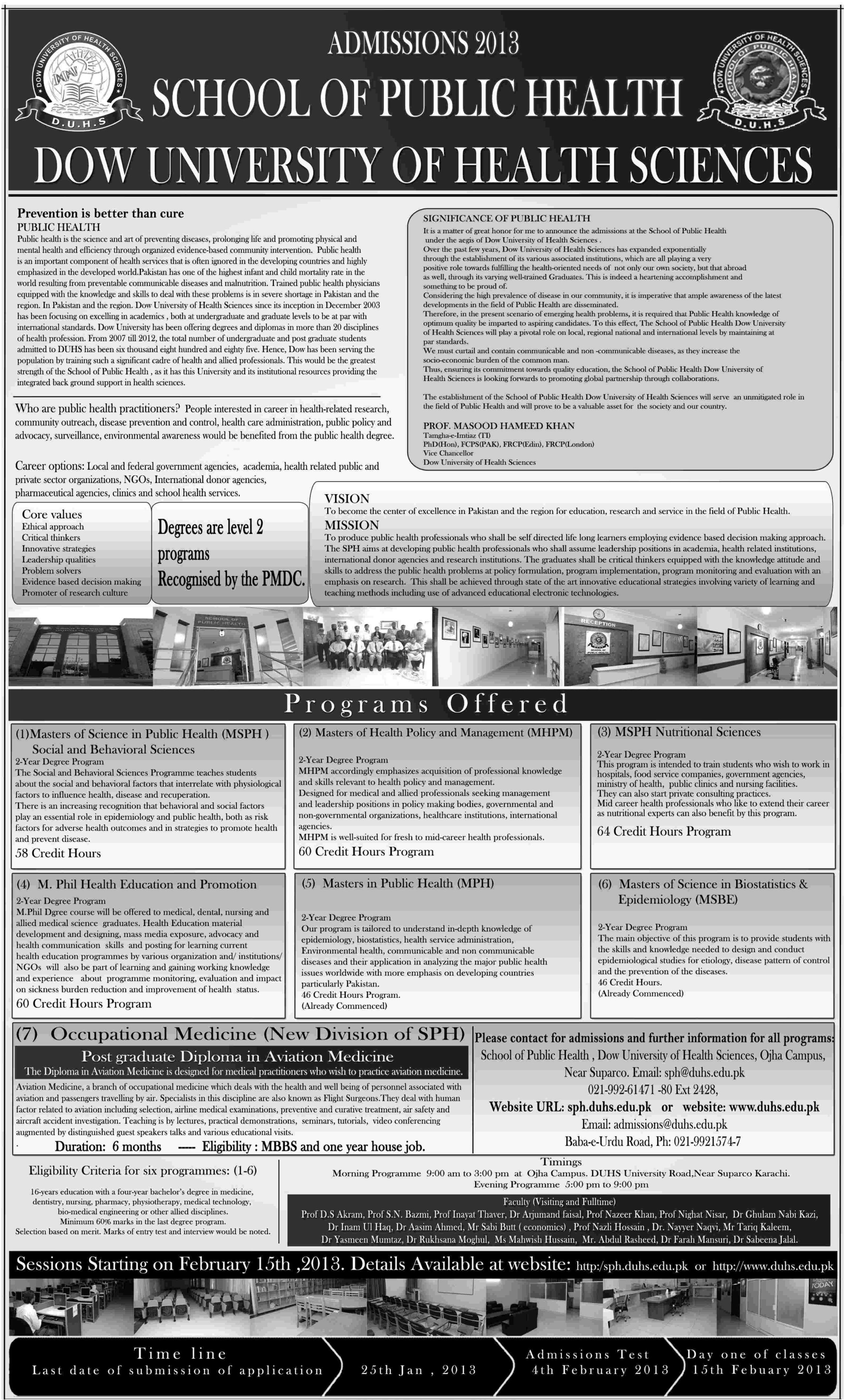 Dow admissions 2013 Dow admissions 2013