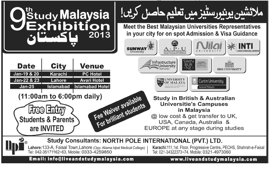 Free Study At malaysia