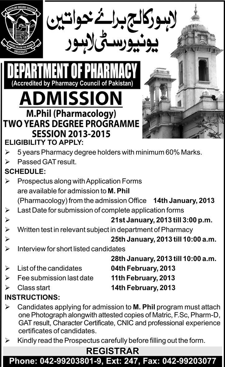 Government College for Women University M.Phil