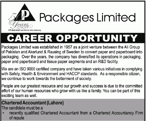 Packages Limited Jobs January 2019 Packages Limited Jobs January 2019