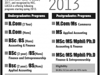 Lahore Leads University Spring Admissions 2013
