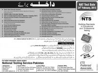 NTS Announced NAT Test Date 24-February -2013