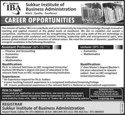 IBA-Sukkur-Jobs-2016