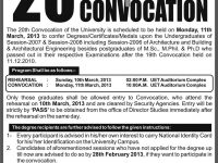 UET.edu.pk 20th Convocation on 11-March-2013