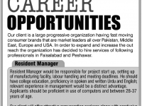 resident manager jobs in Karachi Pakistan