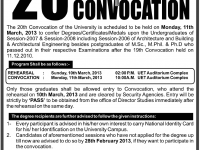 uet 20th convocation 2013