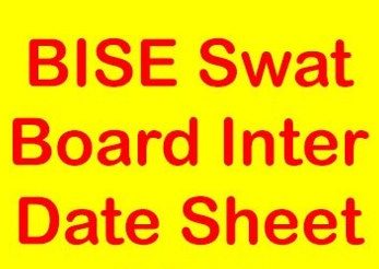 Bise Swat Board Inter Date sheet 2018