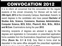 Jinnah University for Women Convocation 2012-2013