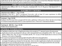 University of Sargodha Jobs April 2013