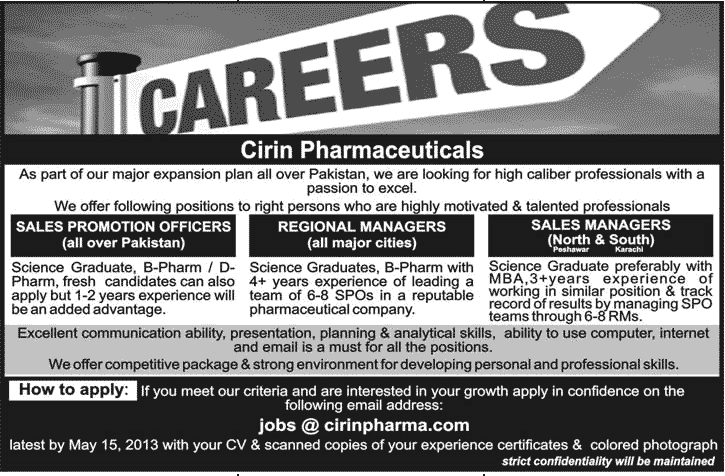 Cirin Pharma Need SPO, Regional, Sales Managers Jobs 2013 Cirin Pharma Need SPO, Regional, Sales Managers Jobs 2013