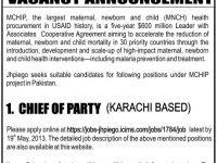 Jhpiego Karachi Jobs MCHIP Project Careers in Pakistan 2013
