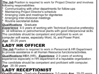 Secretary, HR office, Receptionist Jobs for Women