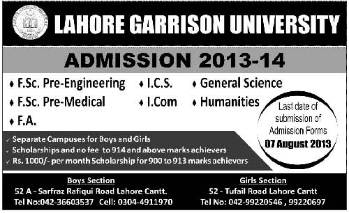 Lahore Garrison University