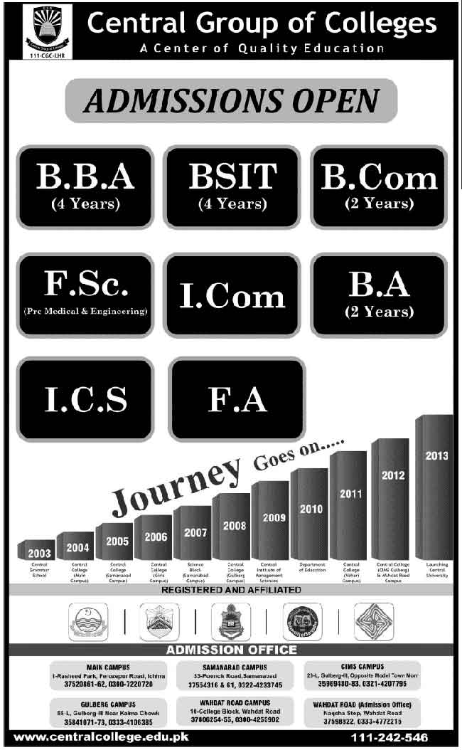 Central-Group-Of-Colleges-Admission-Open