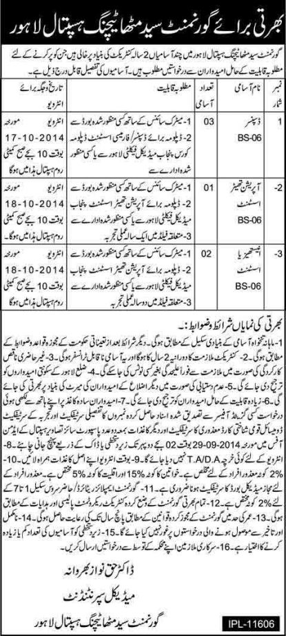 Teaching-Hospital-Jobs-in-lahore