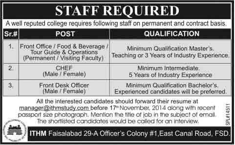 ithm-faisalabad-jobs-2014