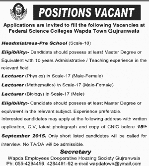 jobs-in-wapda-gujranwala