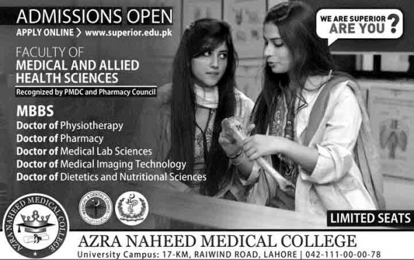 Azhra-Naheed-Medical-College-Admission
