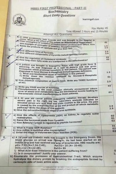 UHS-2nd-year-MBBS-Biochemistry-Supply-Paper-2017