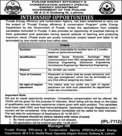 PEECA Internship Opportunities