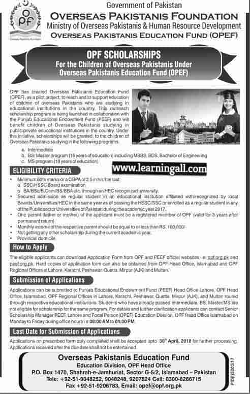 OPF-Scholarships
