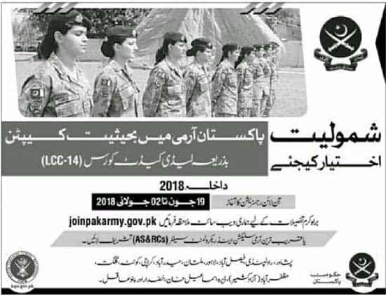 Pak-Army-Female-Graduate-2018 Jobs
