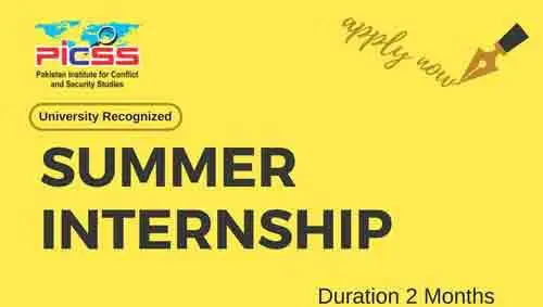 PICSS Islamabad Summer Internship Program