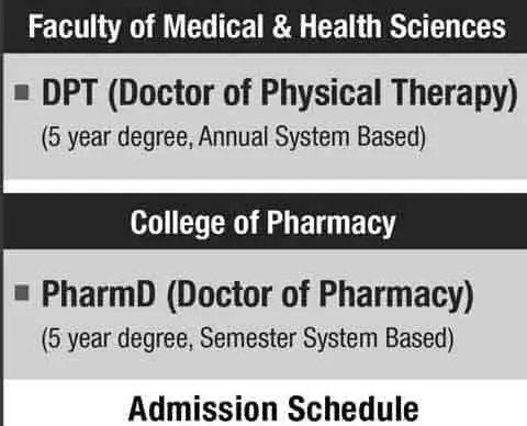 UOS-DPT-Pharmacy-Admissions-Schedule
