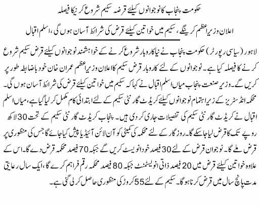 Punjab-Youth-Loan-Scheme-2018-Imran-Khan