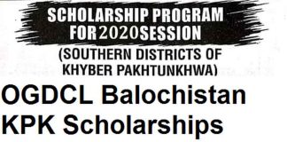 OGDCL-Scholarships-2020-KPK-Balochistan